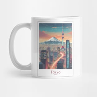 Japan - Tokyo Skyline Sunset Mug